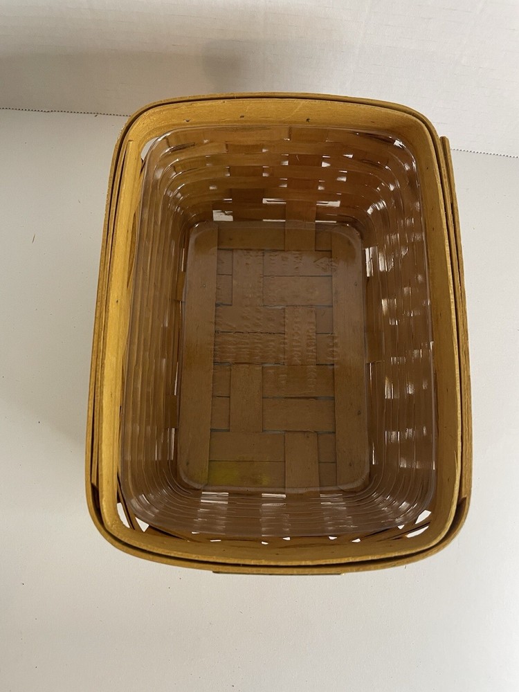 Longaberger 2000 Address Success Start Basket And Protector Set EUC