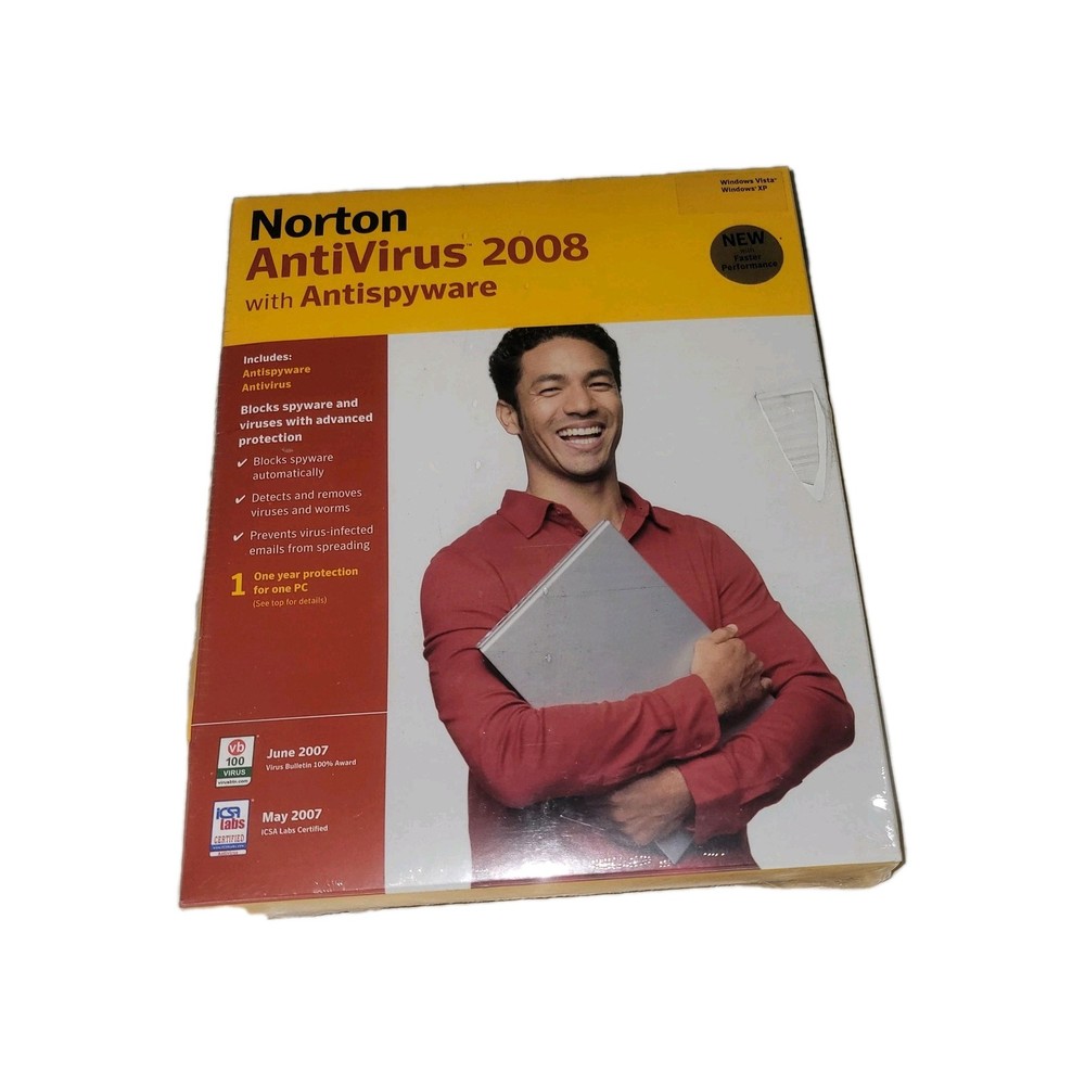 Norton antivirus 2008 With Antispyware  New Sealed
