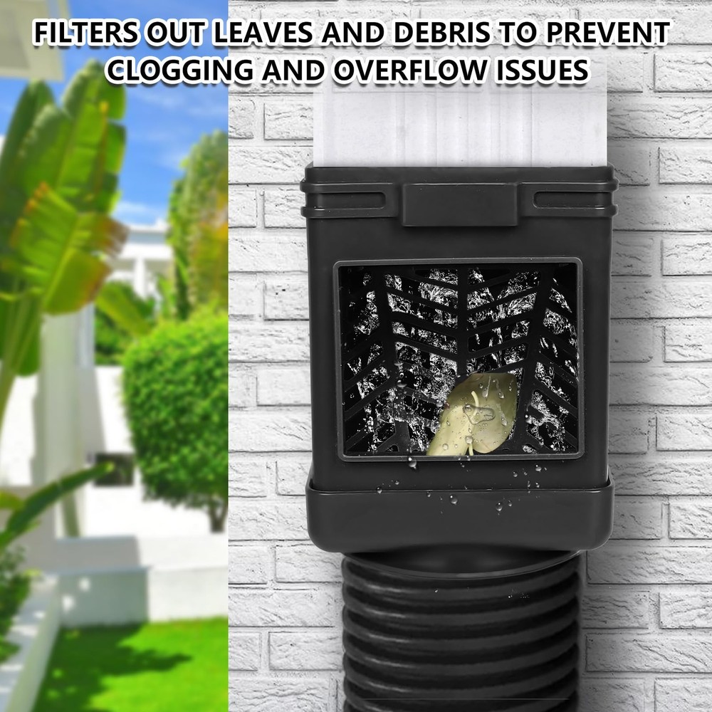 (2 Packs) Downspout Leaf Filter Downspout Cleanout,Leaf Removers, Gutter Down...