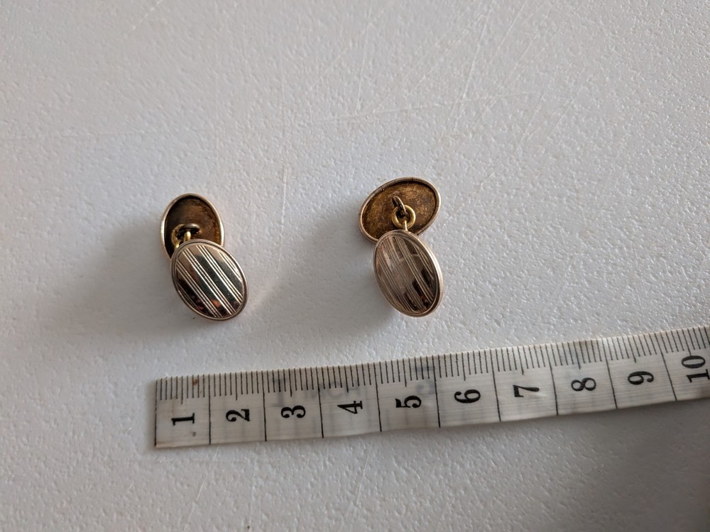 Vintage Gold Coloured Chain-Linked Cufflinks
