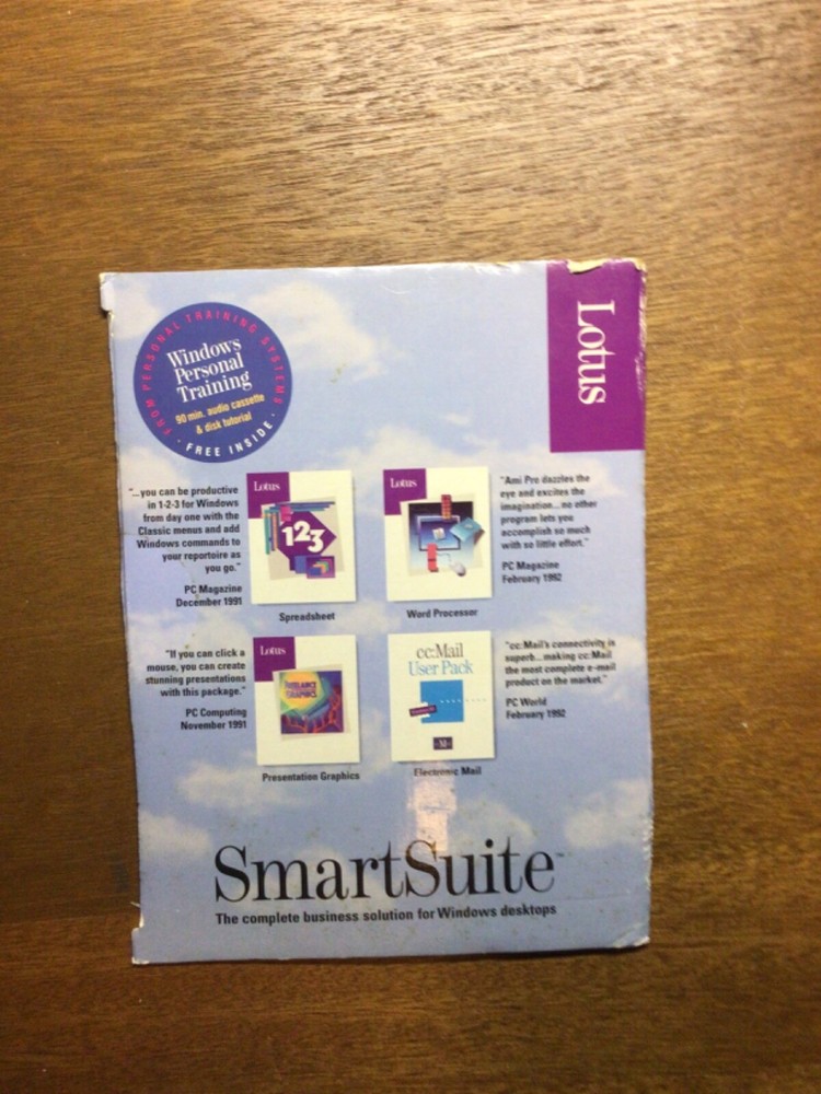 Lotus Notes 1-2-3 for Windows vers 1.1 brand new computer software