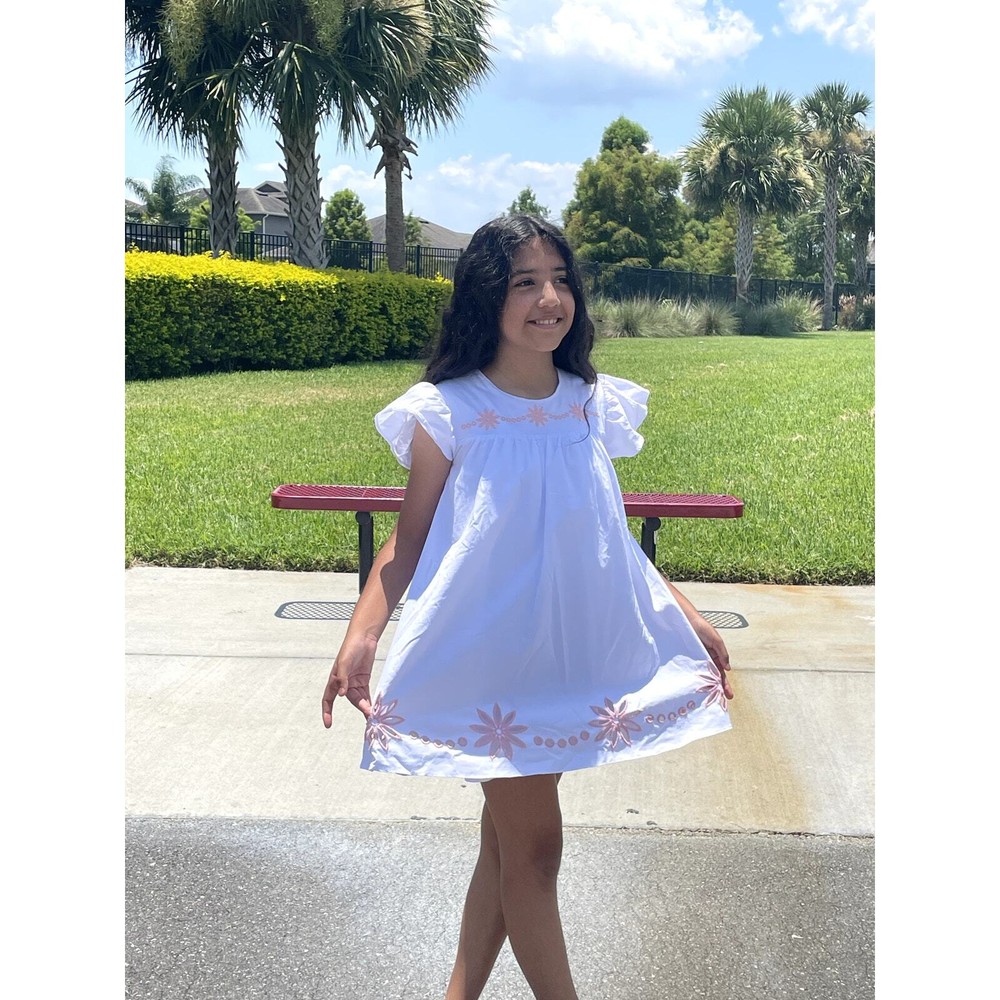 Versatile Pink and White Dress size 8