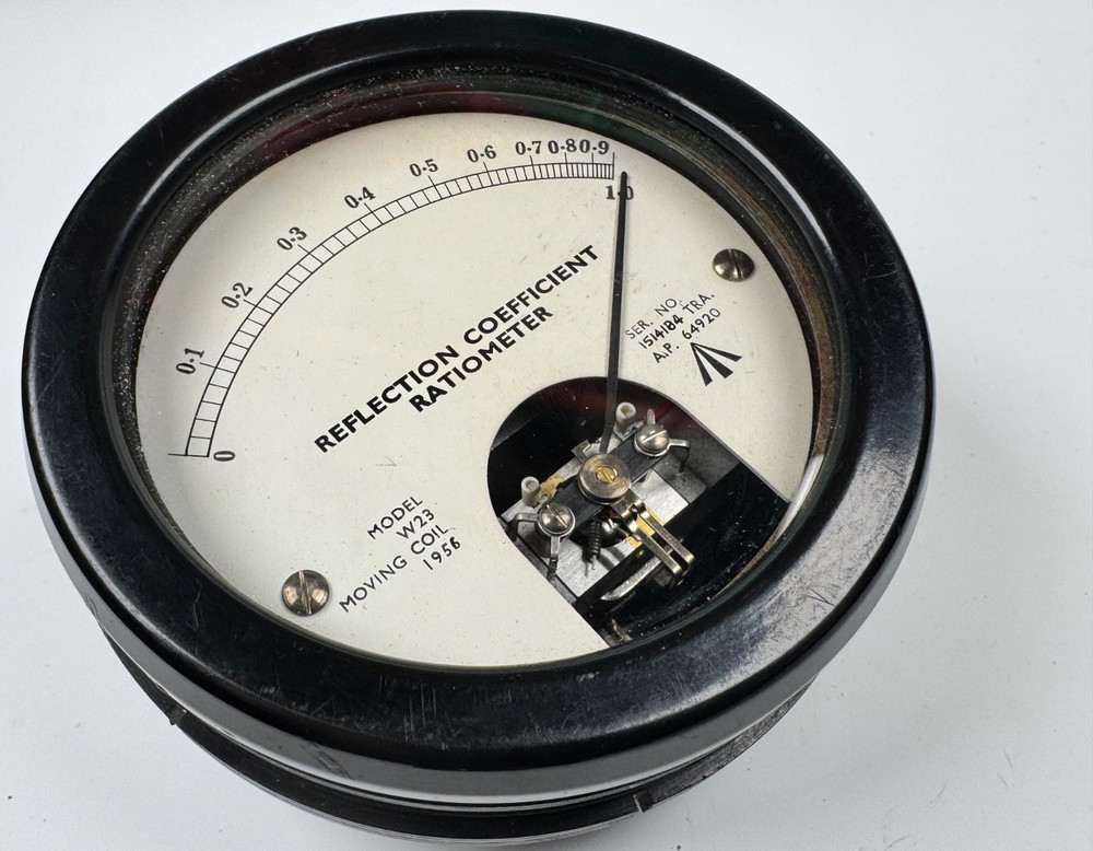 Moving Coil W23 Reflection Coefficient Ratiometer Dial Ex-MoD 1956