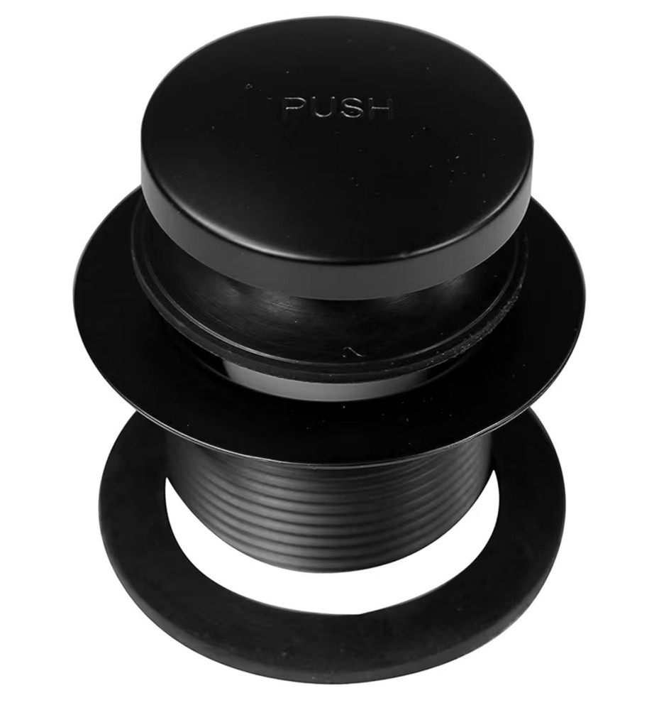 Westbrass R93-2-62 1-1/2" Coarse Thread Tip-Toe Bathtub Drain Trim Matte Black