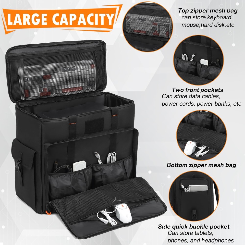 Computer Desktop Tower Carrying Case - Portable PC Travel Case for Full Tower...