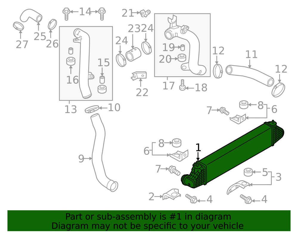 Genuine Mitsubishi Inter-Cooler 1530A242