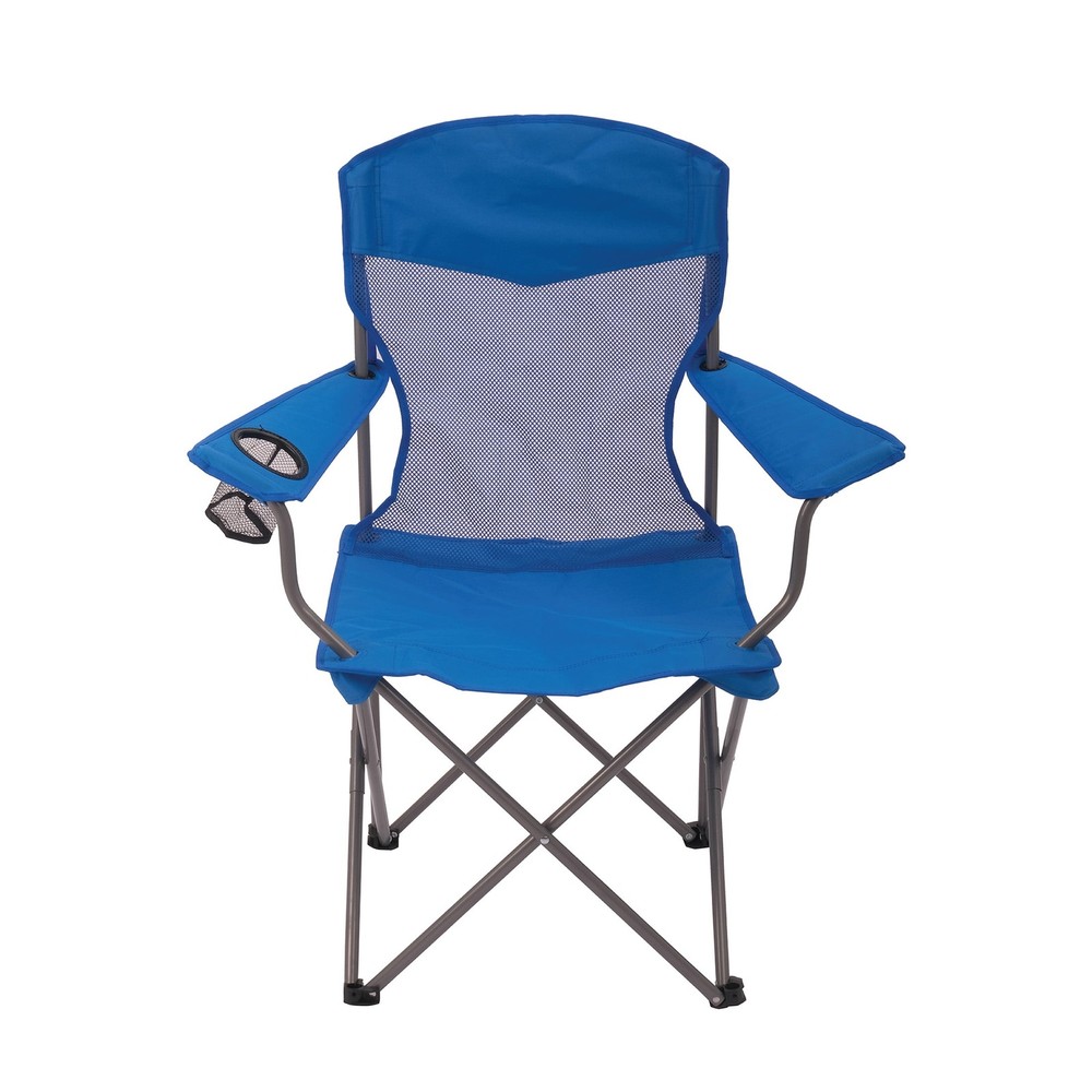 Adult Blue Basic Mesh Chair W/ Lumbar Support & Adjustable Height Seat