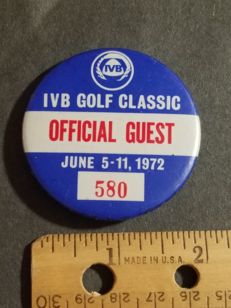 1972 IVB Golf Classic Pinback Button