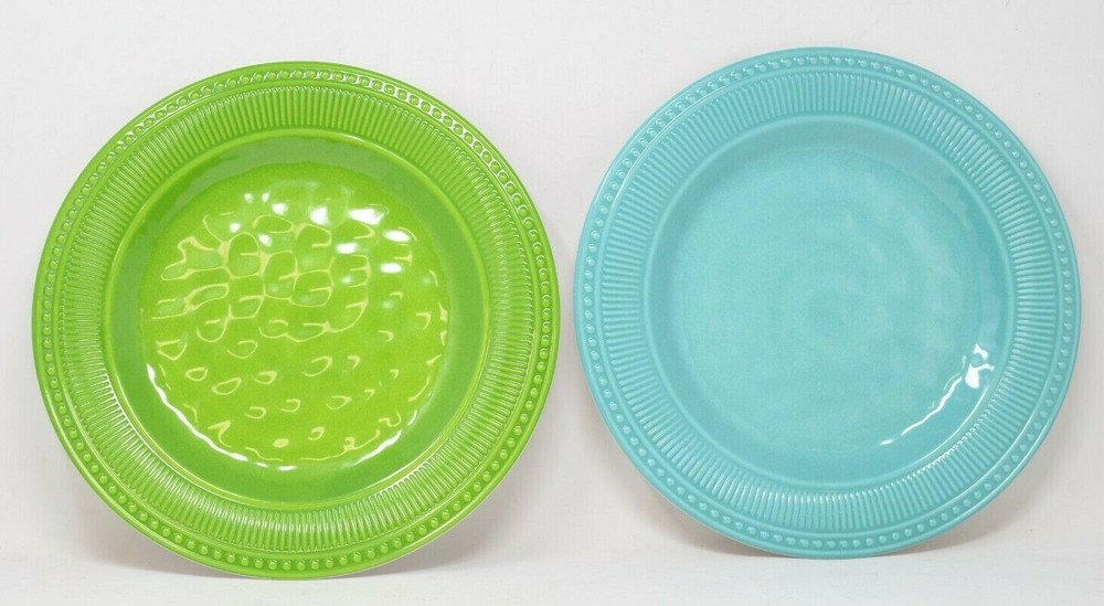 Melamine Dinner Plate 2 Pack 11.5" Blue Green