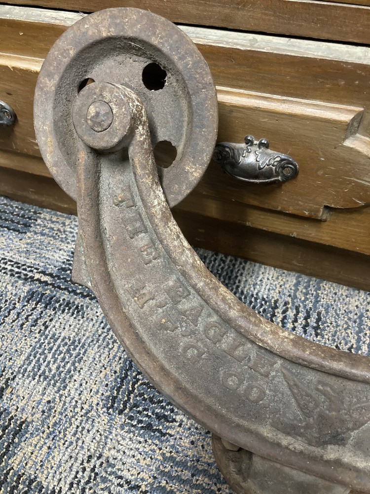 Antique EAGLE part Appleton Wis. Cast Iron Hay Trolley Barn Carrier Unloader