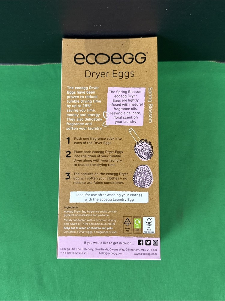 2 Pack Ecoeggs Dryer Eggs Spring Blossom - 2 Eggs Each