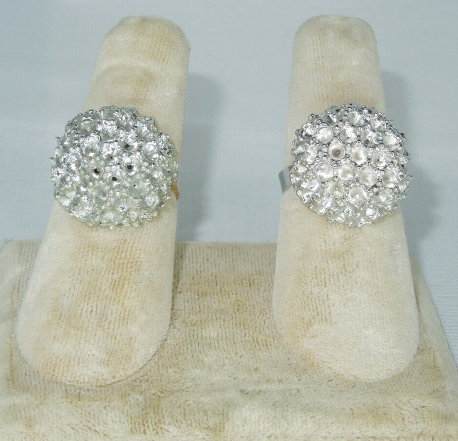 2 Ring Blanks Settings Cabochon Adjustable silver Plated Brass NEW 85V
