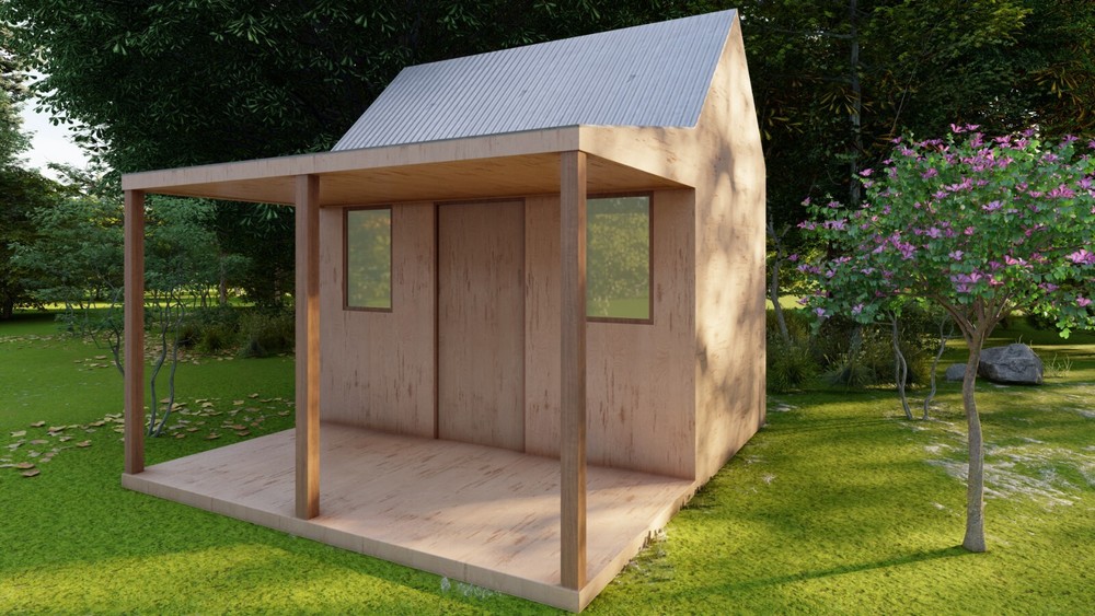 12’x8’ Tiny Cabin Shed Woodworking Plans - DIY Building Instructions