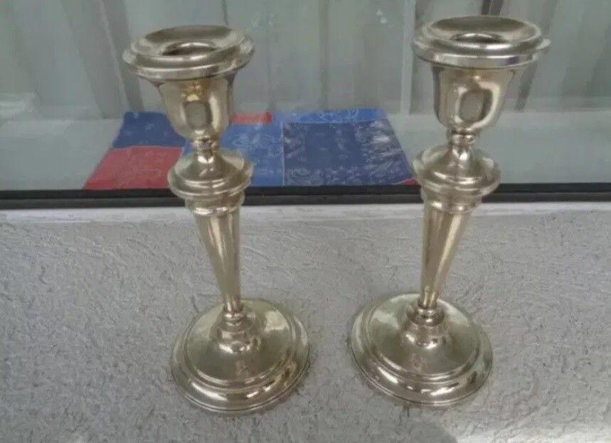 Silver candlesticks