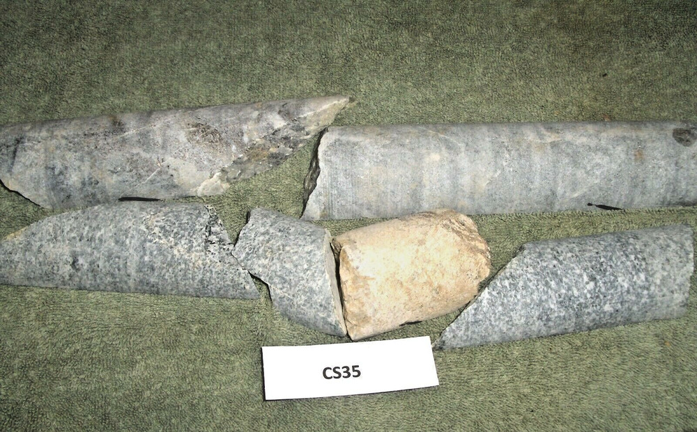 Split Core Samples From Alaska Gold Mine 6 Pieces CS35