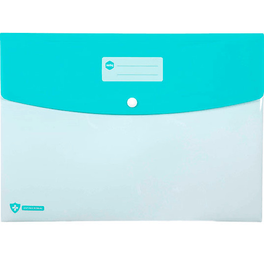 NEW 10x Marbig Doculope Antimicrobial Document Wallet Folder Button Closure A4