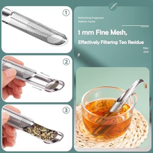 2 Pack Tea Infusers, Extra Fine Mesh Tea Strainer for Loose Tea, Stainless