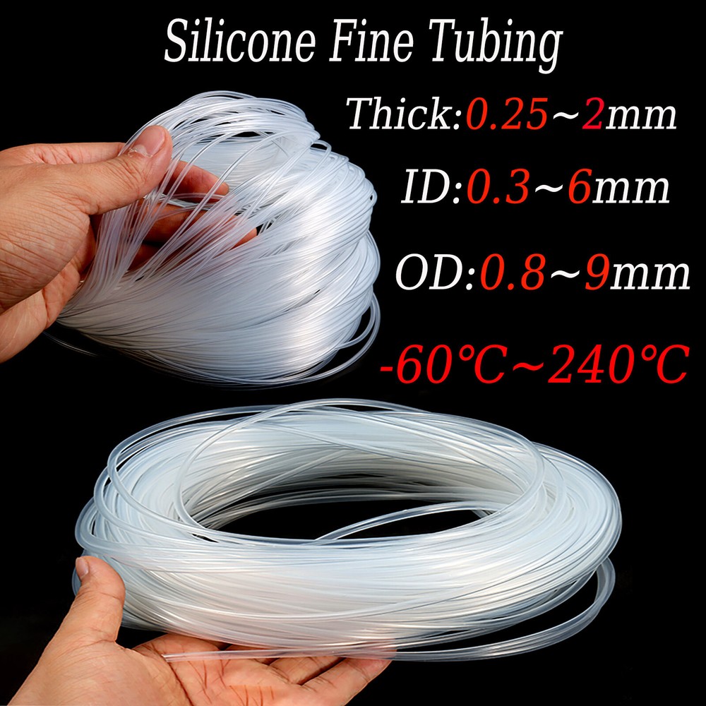 Ultra Clear Pure Silicone Tubing Fine Silicone Tubing Infusion Tubing Φ 0.8~9mm