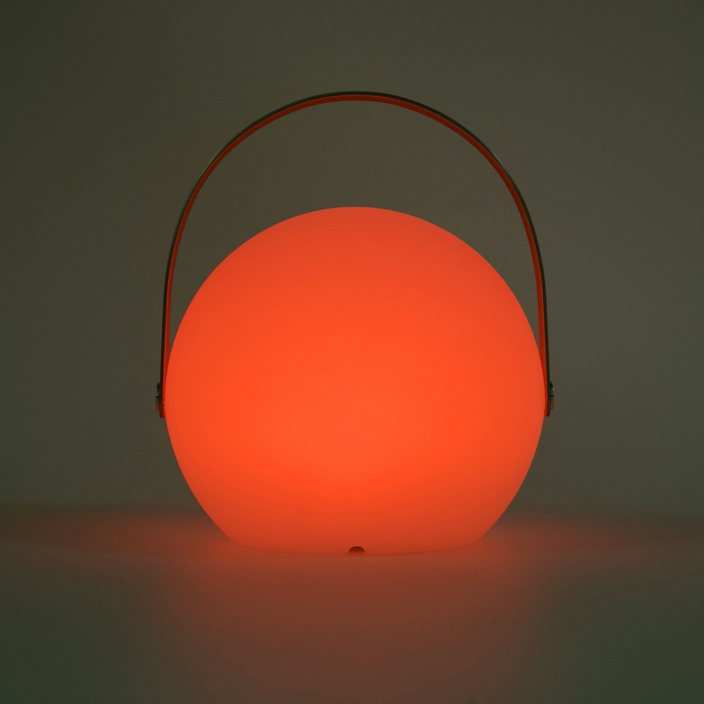 LED Table Lamp Sphere Dimmable w/ Handle Remote Control USB Battery Powered