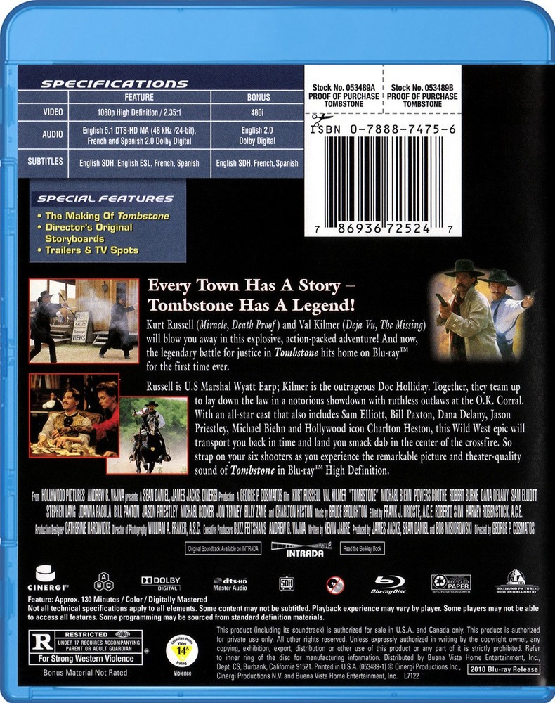 Tombstone (Blu-ray) NEW