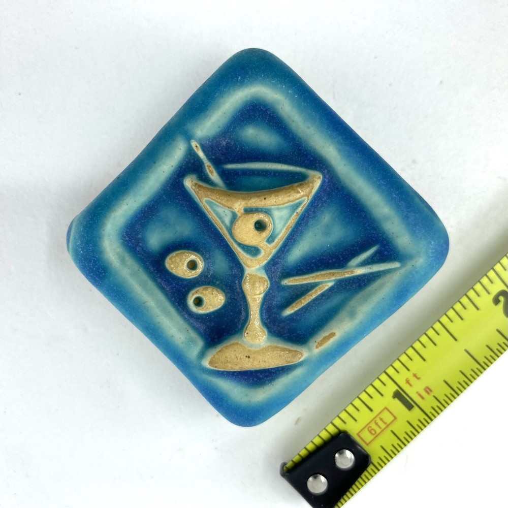 Martini 2x2" Ceramic Art Tile by Gretchen Kramp