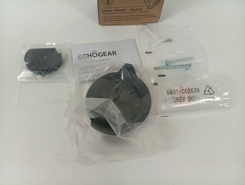 Echogear wall mount egma-edm1-b2 BLACK for amazon echo dot 3rd gen
