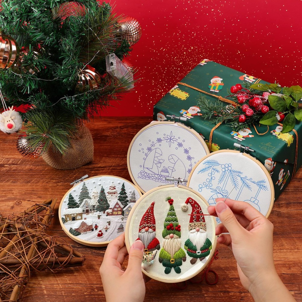 Christmas Medium, Holly Bauble + Fireplace + Stocking + Nativity
