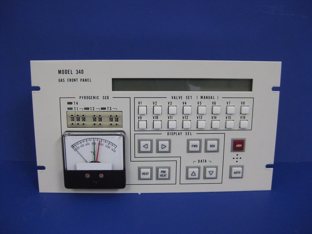 TEL Tokyo Electron Model 340 Gas Front Panel, Used