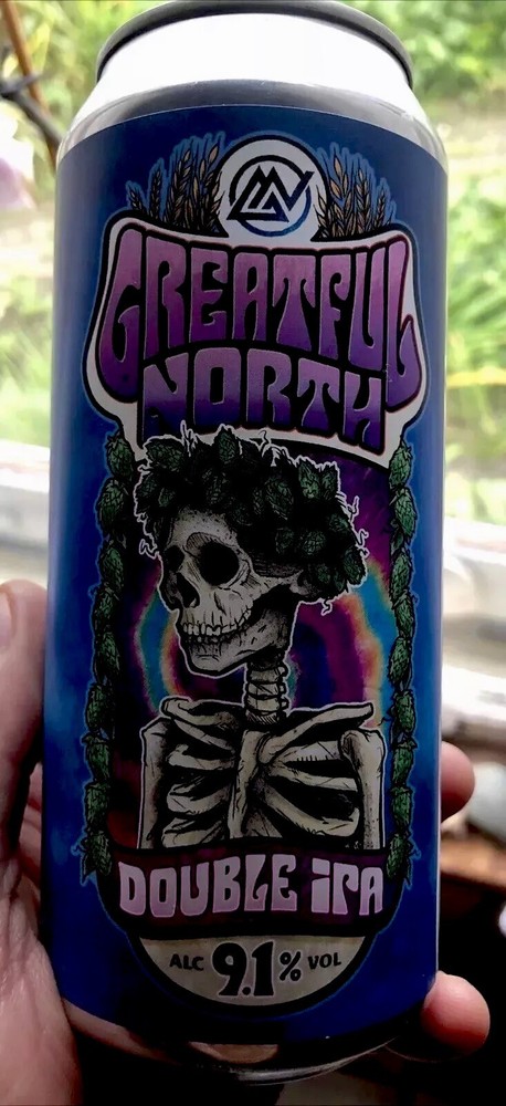 Beer  Can Great Art  Greatful Dead Skeleton . can is empty