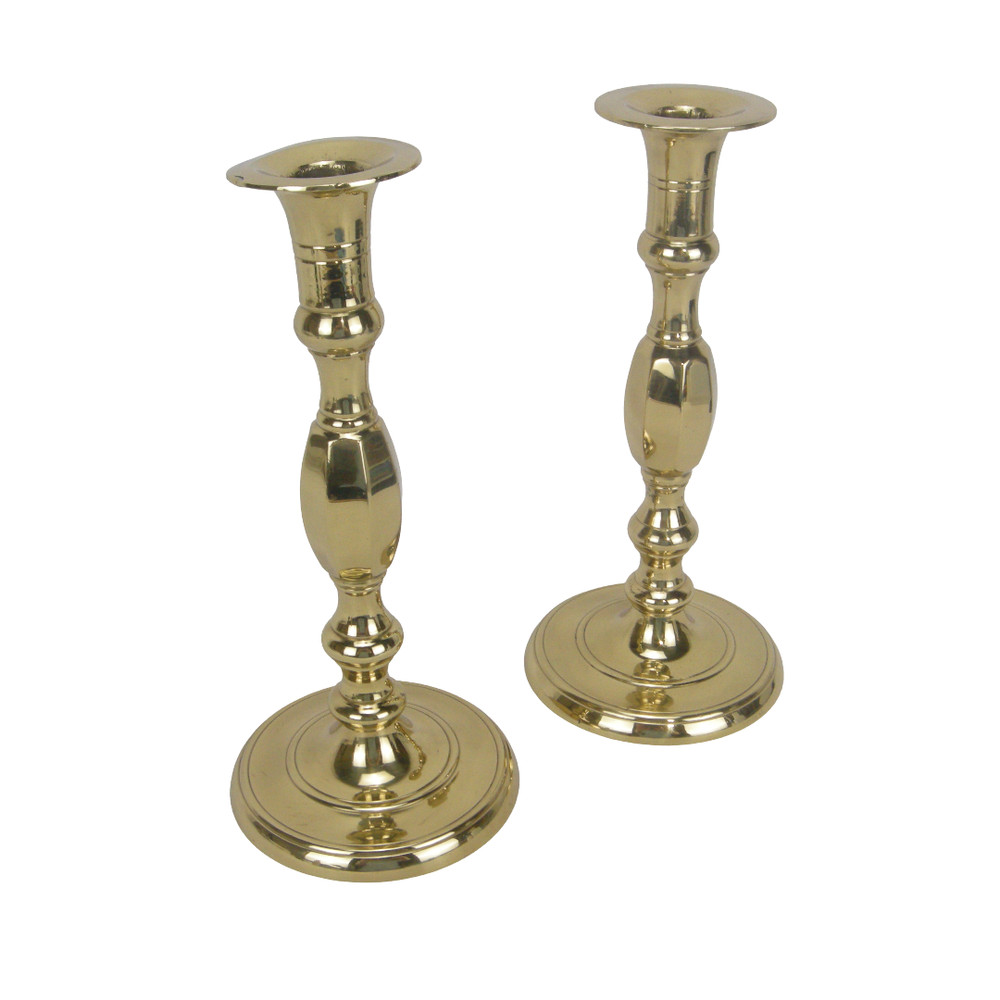 Candle Holders Polished Brass 10" GC