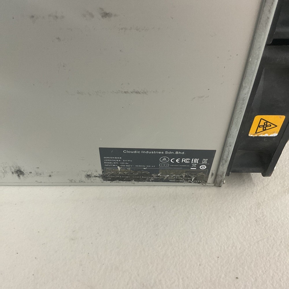 Bitmain Antiminer S17 Pro 53T Bitcoin Miner Untested AS- IS