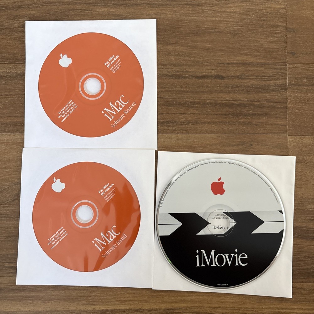 1999 Apple Software Install Restore Movie Disc CD