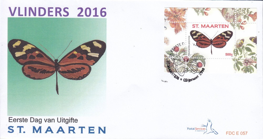 Sint Maarten Issue FDC 2016 (57) Butterflies
