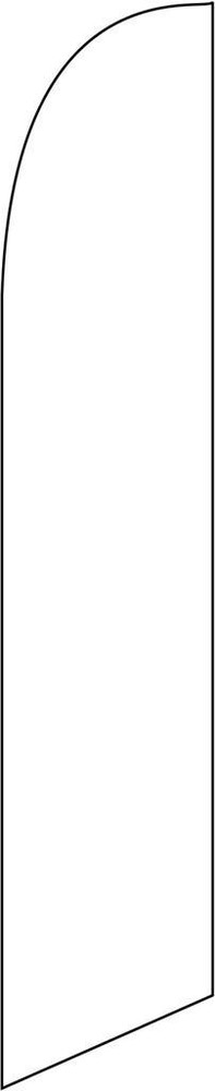 Solid White 12ft Feather Banner Swooper Flag - FLAG ONLY