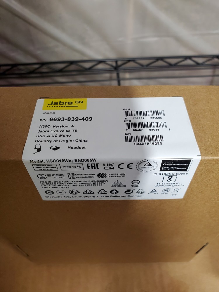 Jabra Evolve 65 TE LINK390A UC Mono