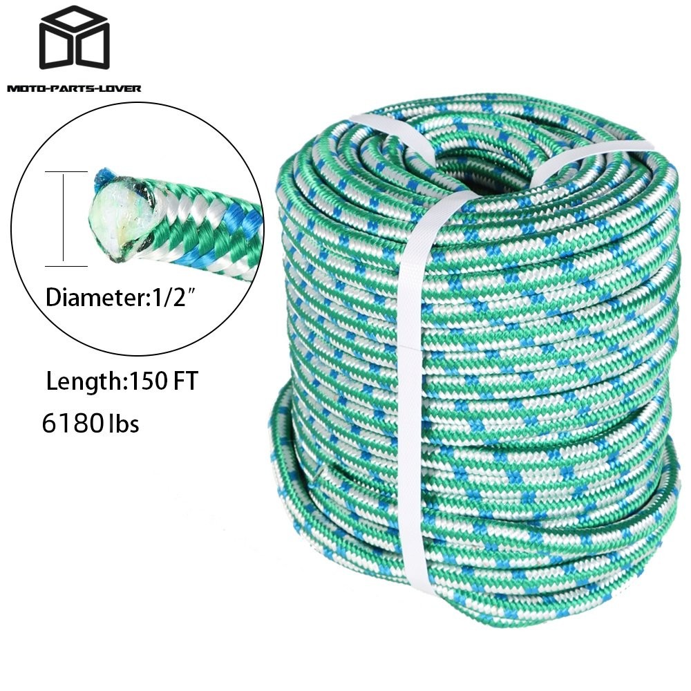 16 Strand Arborist Tree  Rope Durability Braid Polyester Rope 1/2" × 150'