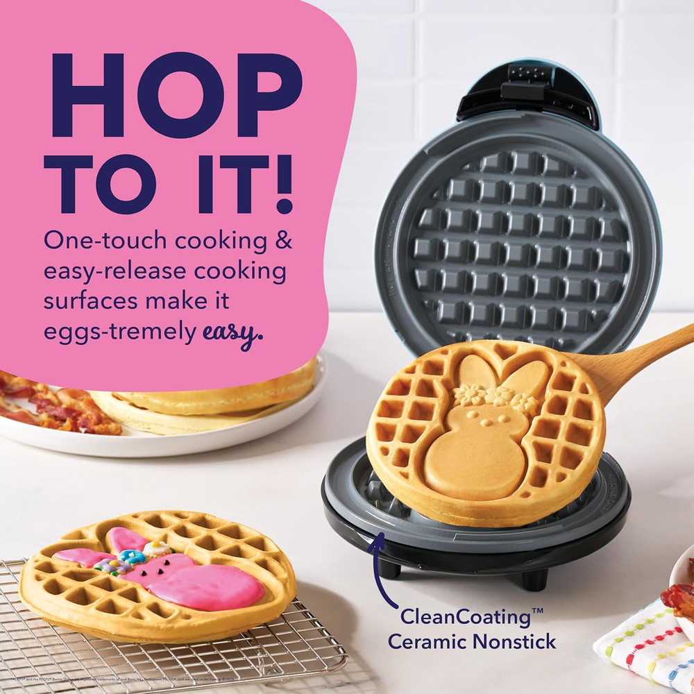 PEEPS® X Waffle Maker - Bunny Waffle Maker for Easter Breakfast - Easy Release,