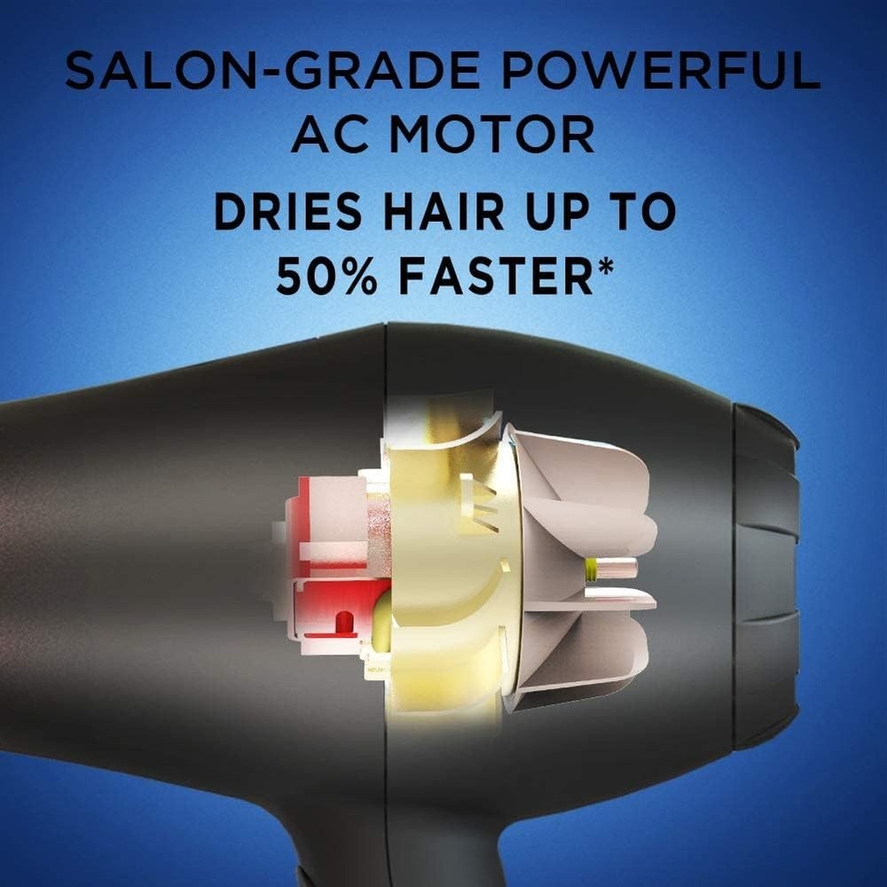 Wazor Professional Ionic Hair Dryer with Diffuser, 3 Piece Set, Black