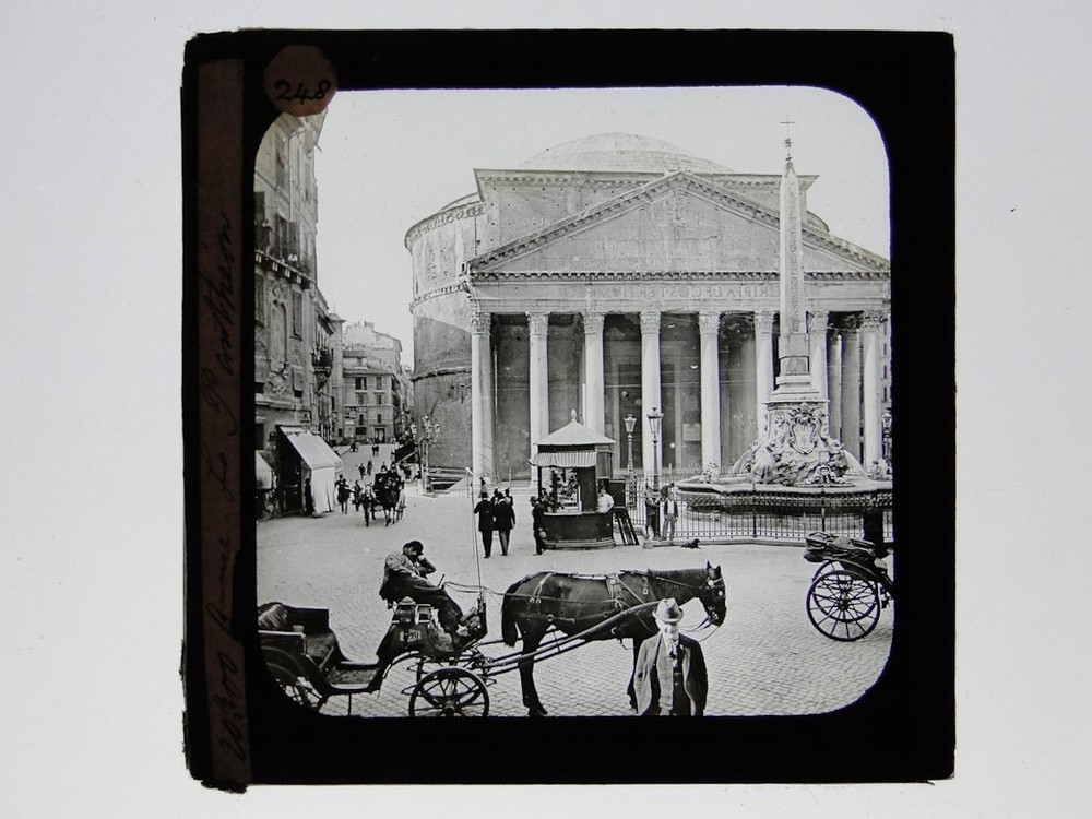 Parthenon In Paris - Glass Lantern Slide