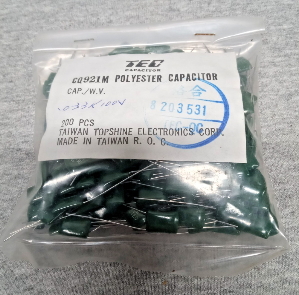 TEC .033uf 100v Polyester Capacitors (100 PCS)