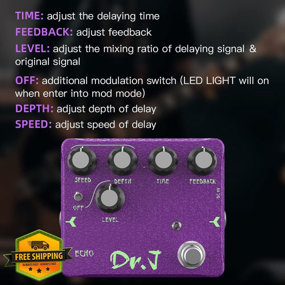 JOYO D54 Echoes Digital Delay Pedal, Guitar Effects