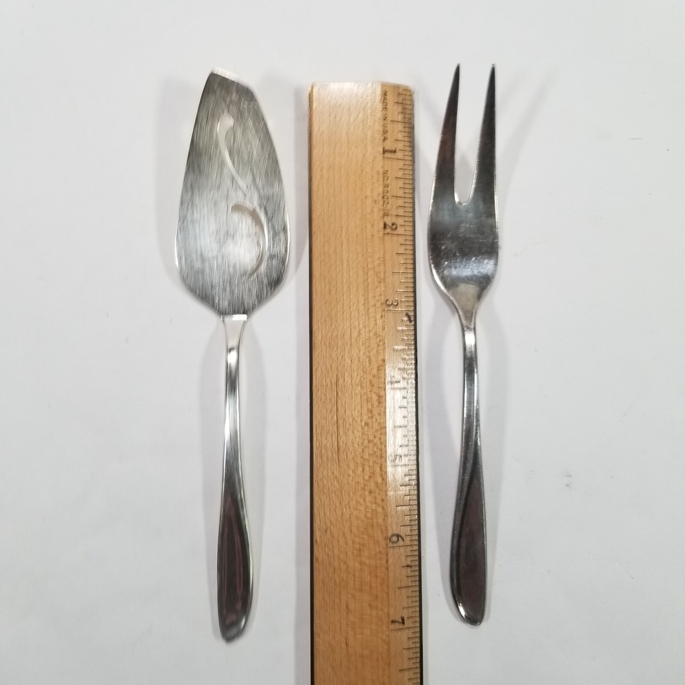 Pie Server & Fork Vintage HOLMES & EDWARDS Silverplate Deep Silver Pattern