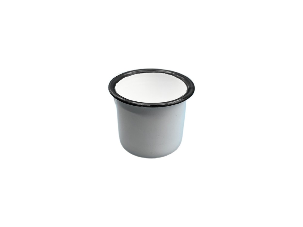 Bene Casa Mini White Enamel Espresso Cup, 3 oz 3 Pieces