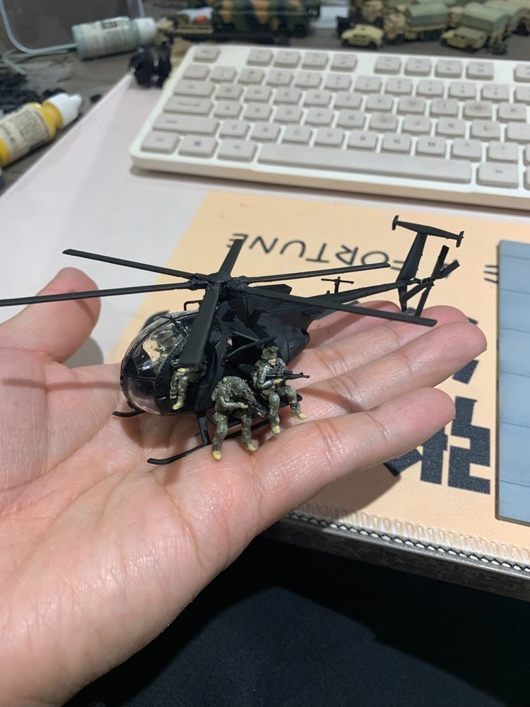 3D Printed 1/144 US AH-6 Little Bird Unpainted Model