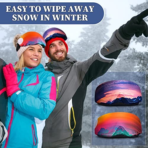 2 Pieces Ski Goggle Cover Microfiber Protective Ski Snowboard Mountain