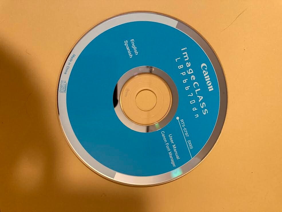 Genuine Canon ImageClass LBP6670dn Setup Installation CD ROM Software CD Disk