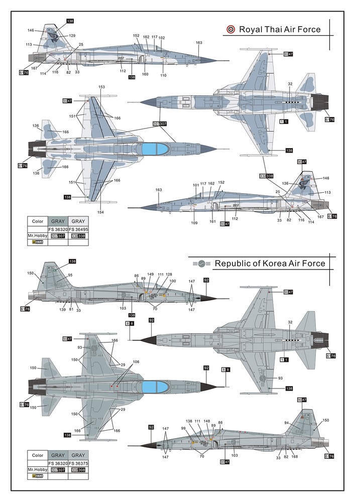 Dream Model DM720013 1/72 scale F-5E 'Tiger ll' (Early version) model kit
