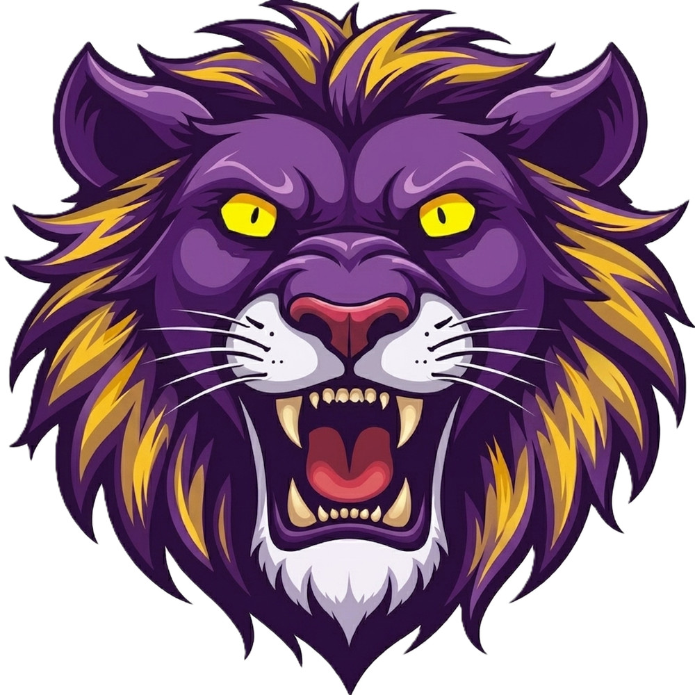30 Custom Violet Modern Lion Personalized Address Labels