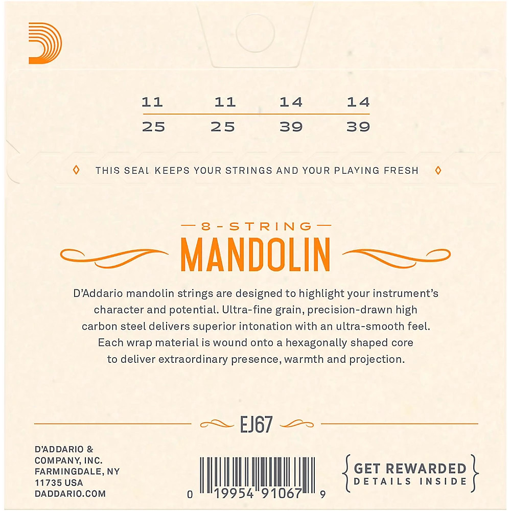 D'Addario EJ67 Nickel Mandolin Strings