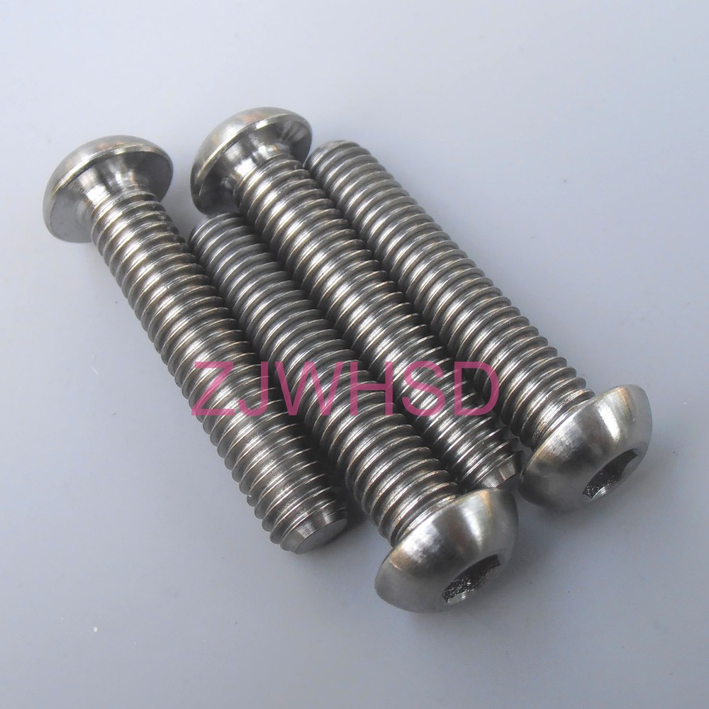 4pcs M6 x 30 mm Titanium Ti Screw Bolt Allen Hex Socket Button Head / Bicycle